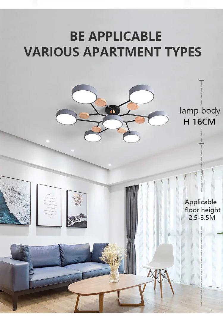 Modern living room bedroom villa LED ceiling lamps restaurant lighting hotel apartment ceiling chandelier lights factory sales